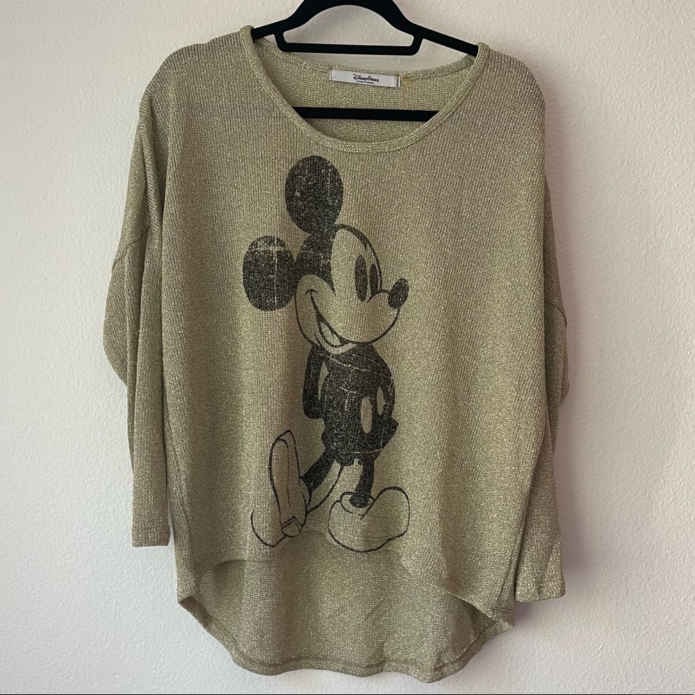 Gold Sparkle Mickey Mouse Sweater